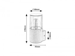 Rabalux Teplice spoljna zidna svetiljka ( 7158 ) - Img 2