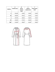 Ready Bade mantil - Sivi sa roze srcima (S, M, L, XL, XXL) - Img 2