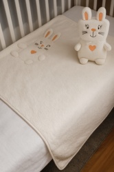 Ready Plišano ćebe - igračka za bebe - Beli Zeka