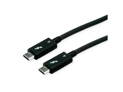 Roline Thunderbolt 4 Cable 40Gbit/s 100W C-C M/M passive crna 0.80 m ( 5577 )-2