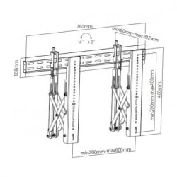 S BOX LVW02-46F  Nosač za video wall 37“ - 70“ , do 45 kg-2