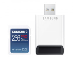 Samsung pro plus full size SDXC 256GB U3 + card reader MB-SD256KB - Img 1