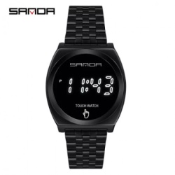 Sanda 8012 black ženski sat sa metalnom narukvicom