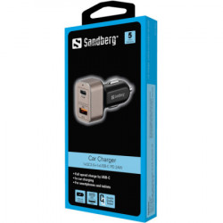 Sandberg USB auto punjač QC3.0/USB C 24W 441-43 - Img 3