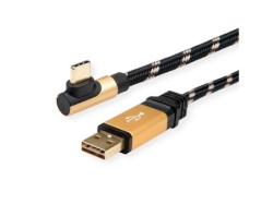 Secomp Roline Gold USB2.0 Reversibile type C - A, pod uglom 90, M/M 3.0m ( 6141 )