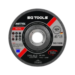 SG TOOLS SG11006 brusna ploča ispupčena 115 x 6.0mm Metal Premium A 24 RBF ( SG11006 )