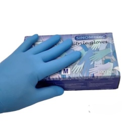 Sinomedic nitrilne rukavice plave S A100 ( 240015 )