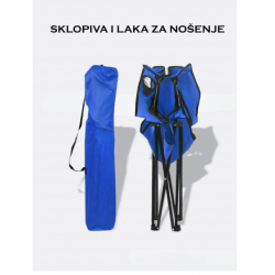 Sklopiva stolica za kampovanje plava - Img 4