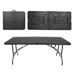 Sklopivi sto sa metalnom konstrukcijom Wood design crni 180x76x74 - Img 8