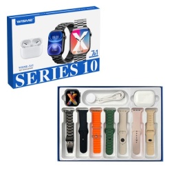 Smart watch wisme-x15 crni i bluetooth slusalice set (7 narukvica) ( SW433 )