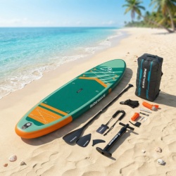 SUP daska na naduvavanje Ridewave zelena – full set