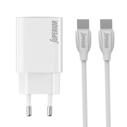 Superior su-p103 super fast pd 25w 3a type c na type c beli kucni punjac (cert) ( p1248 )