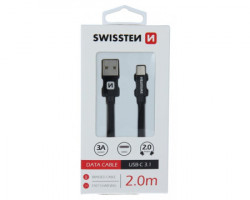 Swissten data kabl tekstil USB na tip C 2m crni - Img 2