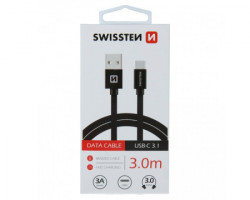 Swissten data kabl tekstil USB na tip C 3m crni - Img 2