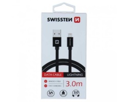 Swissten kabl USB/Lightning 3,0m crna ( 80047 )-2