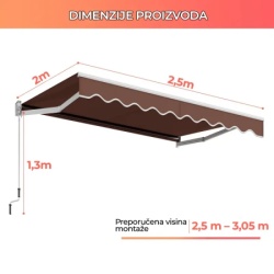 Tenda 250x200cm Braon ( 1932 )