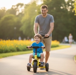 Tricikl Guralica Happybike model 448 - Gume od EVA pene - Žuta