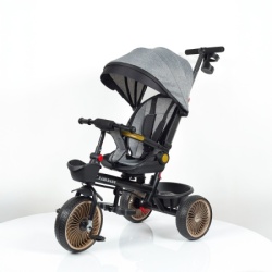 Tricikl u Sivoj Boji za decu sa rotirajućim sedištem I ležećim položajem ( SM-25305 )