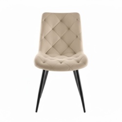 Trpezarijska stolica 1340 Bež/Metalne crne noge 520x590x880mm ( 775-518 ) - Img 3