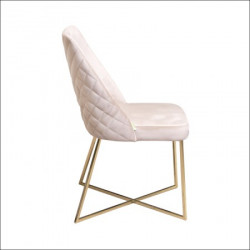 Trpezarijska stolica VIP Krem/Gold noge 470x500x920 mm ( 775-094 )