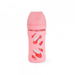 Twistshake anti-colic staklena flasica 260ml pastel pink ( TS78582 ) - Img 1