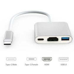 Type C HUB na HDMI konvertor 3in1 4K TC2H-300 ( 55-057 )