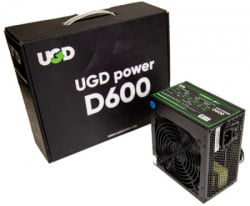 UGD d600 600w ugd power 12cm fan, 20+4pin, 4+4pin, 3xsata, 1xide, 2x6+2pin black napajanje - Img 5