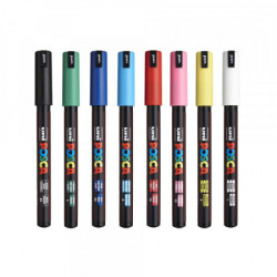 Uni-Ball pc-3m posca marker uni set /0.7mm 8 kom osnovne boje ( H877 )  - Img 4