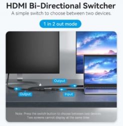 Vention AKOB0 dvosmerni 4K 2-1/1-2 HDMI switch  - Img 3