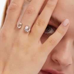 Victoria cruz blooming crystal prsten sa swarovski kristalima ( a4284-07ha )-2