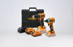 Villager FUSE set bušilica VLP 5121 + odvrtač VLP 6420, baterija 1x2,0Ah,1x4,0Ah, punjač 2,4A ( 088700 )