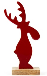 Viter novogodišnji dekorativni drveni los h22,5cm ( 79124 )