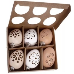 Viter uskršnji set 1/6 jaja sa rezbarenim cvetićima ( 072205 )
