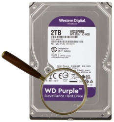 WD 2TB WD23PURZ WD Purple 24/7 5400RPM 64MB SATA3-3