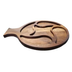 Wood holz daska za serviranje 390x290x16 mm ( 6009-B2 ) orah