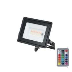 Xled 243448 10w led reflektor rgb+6500k,ip65,ac220-240v,ra70,crni