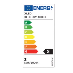 Xled 3w 4000k black ugradni okrugli LED panel plasticni,330lm,90.5*28mm,ip20, crni 266422-2