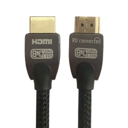 Xwave HDMI 2.1 2m pc 8k 60hz bakarni pleteni kabl sa pozlacenim/cink konektorima 279448
