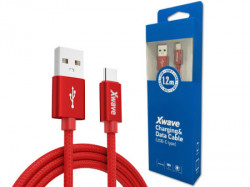 Xwave USB kabl TIP-C/USB 3.0 (tip A-muški)-USB 3.1 (TIP C-muški)/dužina 1,2m/3A/Aluminium /crveni upleteni ( USB TIP-C 1.2m 3A Al /red mesh - Img 3