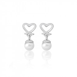 Ženske majorica motiv pearl drop bele srebrne minđuše 4 mm ( 16399.01.2 000.010.1 ) - Img 2