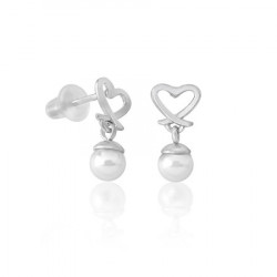 Ženske majorica motiv pearl drop bele srebrne minđuše 4 mm ( 16399.01.2 000.010.1 ) - Img 6