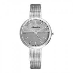Ženski adriatica essence srebrni sivi elegantni ručni sat sa srebrnim pancir kaišem ( a3525.5117q ) - Img 4