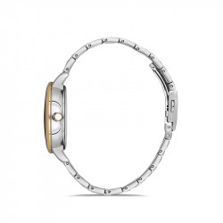 Ženski bigotti beli srebrni elegantni ručni sat sa bikolor metalnim kaišem ( bg.1.10142-5 ) - Img 2