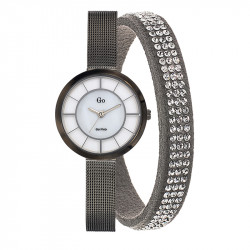 Ženski girl only sivi set modni ručni sat sa poklon narukvicom ( 694749 )