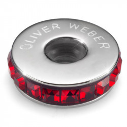 Ženski oliver weber stopper steel siam privezak sa swarovski crvenim kristalom za narukvicu ( 56008.208 ) - Img 1