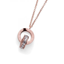 Ženski oliver weber timeless rosegold steel roze zlatni lančić sa swarovski kristalnim priveskom ( 11922rg ) - Img 2