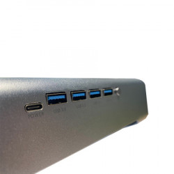 Zeus postolje za laptop ES-A66 14-15.6 USB-CUSB Hub Port 4x USB 3.0RGB Aluminium Siver - Img 3