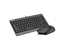 A4tech F1110 fstyler compact USB US siva tastatura + USB sivi miš - Img 2