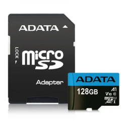 AData micro SD Card 128GB + SD adapter AUSDX128GUICL10A1-RA1/ class 10 - Img 1