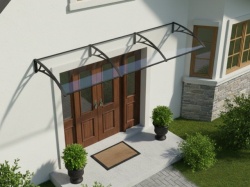 Alberg Nadstrešnica 300x100 cm leksan 5 mm providni sa crnim nosačem ( AGC-300100-TRBK )